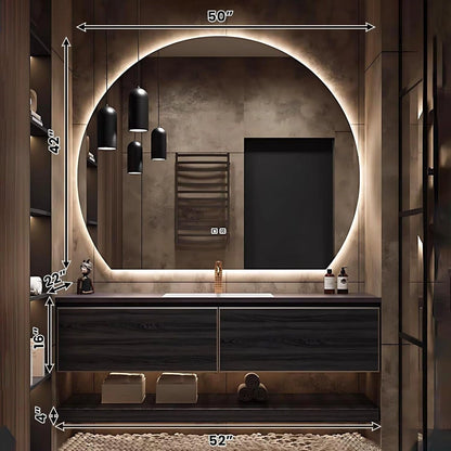44” - 64” Black Bathroom Vanity with Sink Includes Horizontal Grain Wood Cabinet