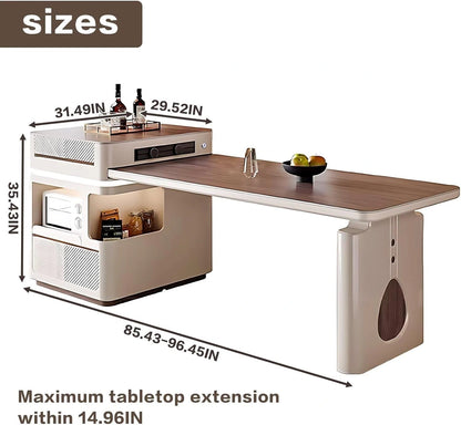96” Unique Minimalist Kitchen Island Includes Striped Design Island Platform (No Chair)