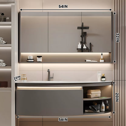 36"- 68" Smart Bathroom Vanity with Auto Sensor Light and Sink