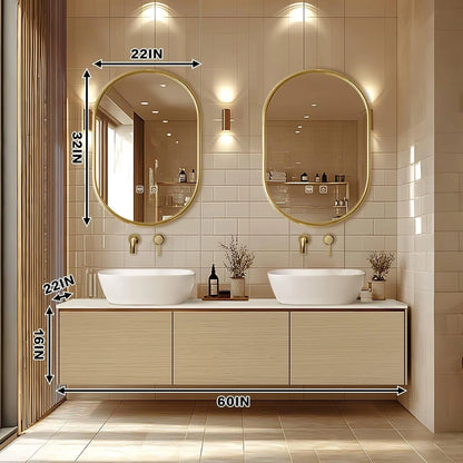 60” - 84” Simple Fashionable Bathroom Vanity Includes Log & Closed Storage Cabinets