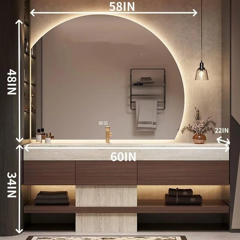 56” - 68” Modern Exquisite Bathroom Vanity Includes Modular Combination Design