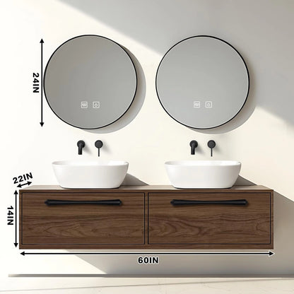 60” - 78” Cozy Elegant Bathroom Vanity  Includes Modern Log Cabinet