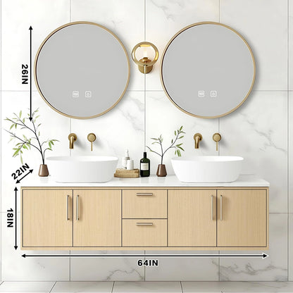 60” - 84” Log Modern Bathroom Vanity Includes Log Cabinet & Drawer Combination Cabinet
