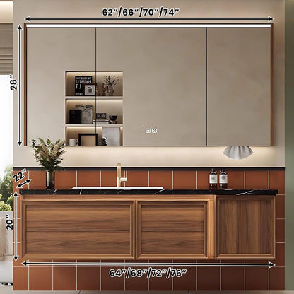 40” - 76” Unique Bathroom Vanity with Sink Includes Embossed Wood Grain Cabinets