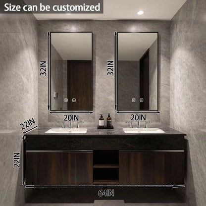 60” - 84” Unique Bathroom Vanity with Open Storage Shelf & Wood Cabinet