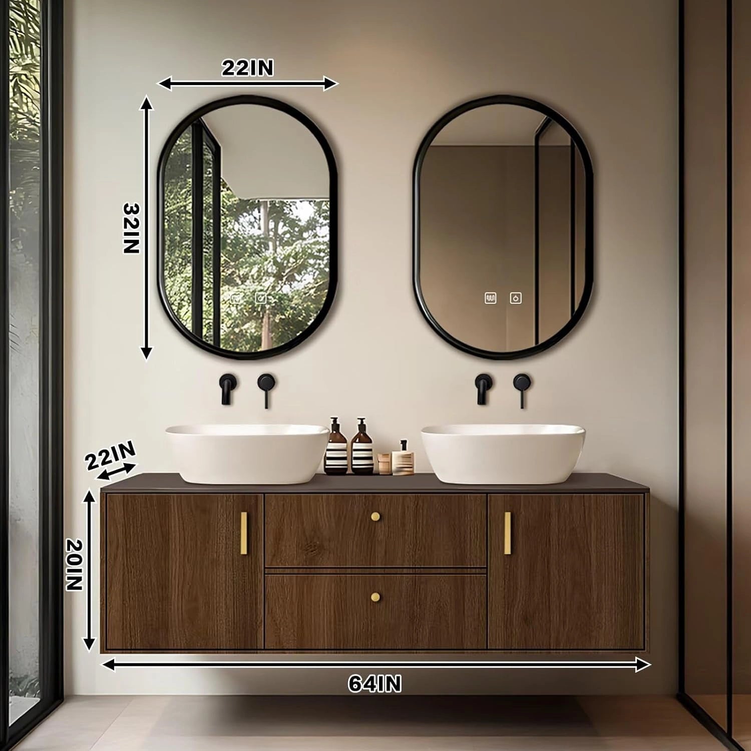 60” - 78” Simple Fashion Bathroom Vanity with Above Counter Sink