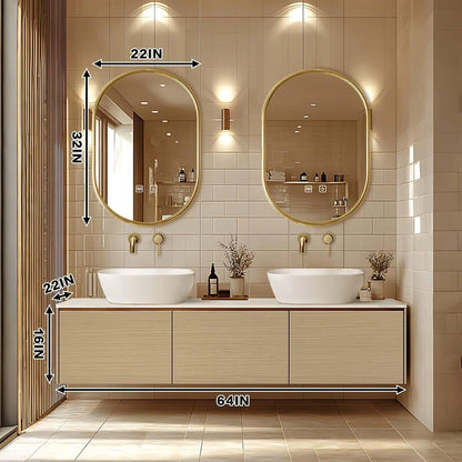 60” - 84” Simple Fashionable Bathroom Vanity Includes Log & Closed Storage Cabinets