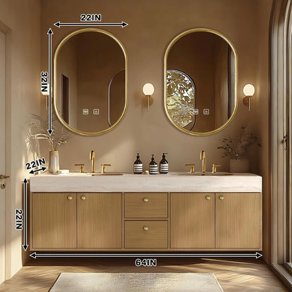 64” - 96” Modern Exquisite Bathroom Vanity Includes Seamless Ceramic Sink