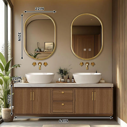 60” – 96” Retro Exquisite Bathroom Vanity Includes Symmetrical Stripe Cabinets