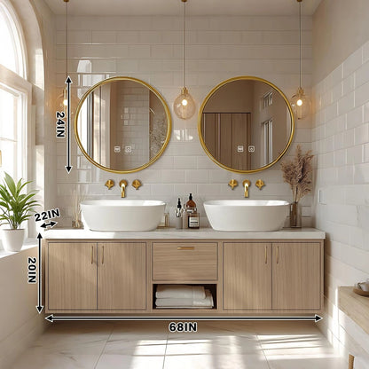 60” – 96” Exquisite Simple Bathroom Vanity Includes Log Cabinet Surface