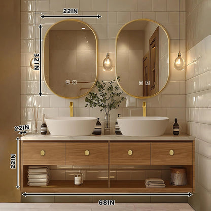 68” - 92” Retro Exquisite Bathroom Vanity Includes Above Counter Sink