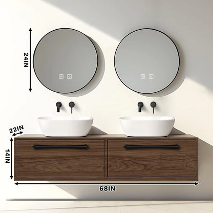 60” - 78” Cozy Elegant Bathroom Vanity  Includes Modern Log Cabinet