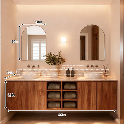 60“ - 78” Luxury Wooden Double Basin Bathroom vanity