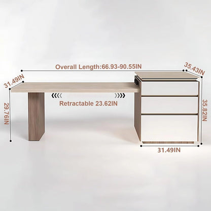 67" - 83" Minimalist Practical Kitchen Island Includes Storage Legs & Open Shelf