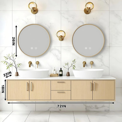 60” - 84” Log Modern Bathroom Vanity Includes Log Cabinet & Drawer Combination Cabinet