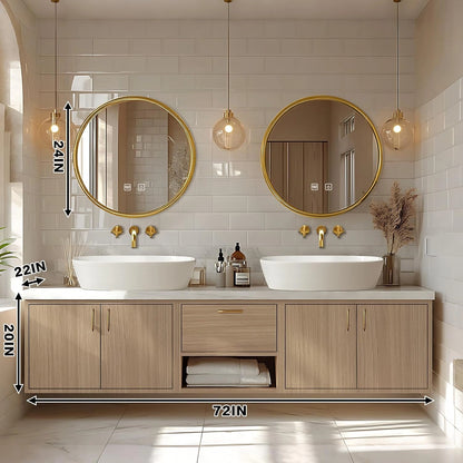 60” – 96” Exquisite Simple Bathroom Vanity Includes Log Cabinet Surface