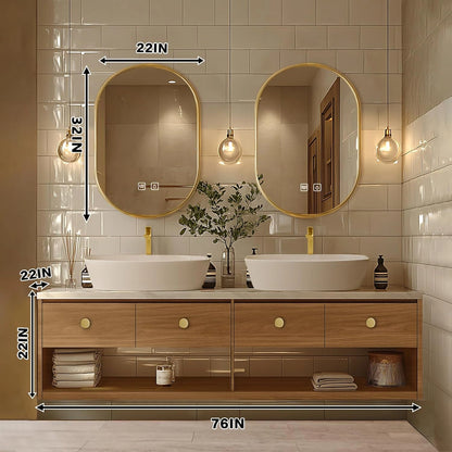 68” - 92” Retro Exquisite Bathroom Vanity Includes Above Counter Sink