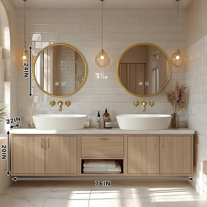 60” – 96” Exquisite Simple Bathroom Vanity Includes Log Cabinet Surface
