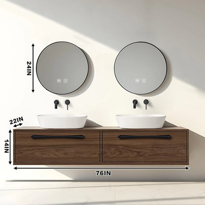 60” - 78” Cozy Elegant Bathroom Vanity  Includes Modern Log Cabinet