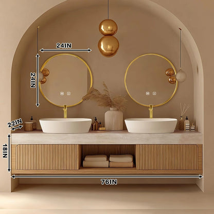 64” - 96” Elegant Exquisite Bathroom Vanity Includes Striped Cabinet