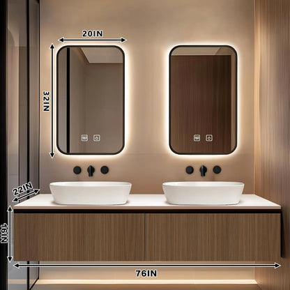 60” - 78” Simple Exquisite Bathroom Vanity Includes Thoughtful Details