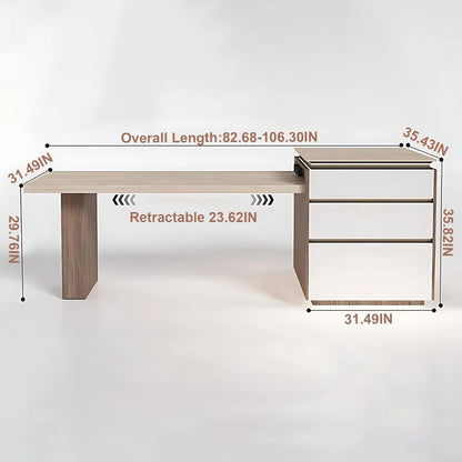 67" - 83" Minimalist Practical Kitchen Island Includes Storage Legs & Open Shelf