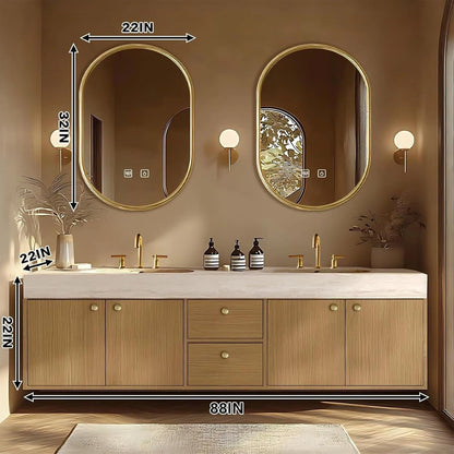 64” - 96” Modern Exquisite Bathroom Vanity Includes Seamless Ceramic Sink
