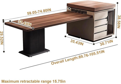 78” - 80” Medieval Log Kitchen Island with Storage Includes Sliding Rail Socket (No Chair)