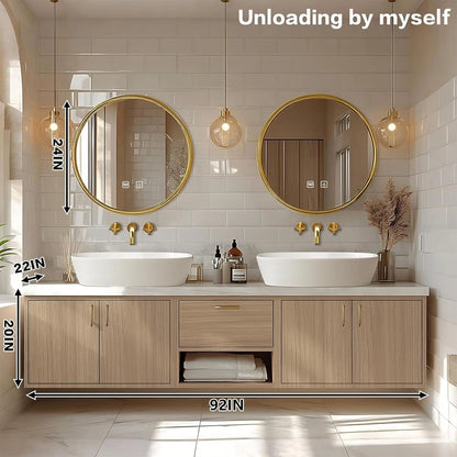 60” – 96” Exquisite Simple Bathroom Vanity Includes Log Cabinet Surface