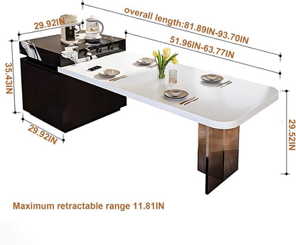 94" - 102" Kitchen Island Includes Design with Patterns & Ample Storage Space (No Chair)