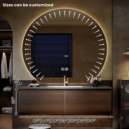 40” – 64” Brown Modern Bathroom Vanity with Horizontal Wood Grain Cabinet