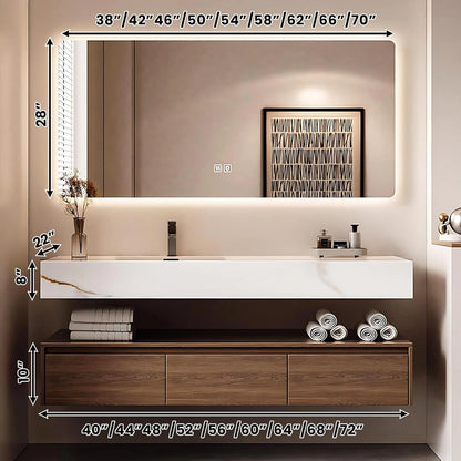 40” – 72” Medieval Bathroom Vanity Includes Split Design & Solid Wood Cabinet