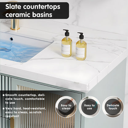 36"- 72" Floating Bath Vanity Set with Smart Defogging Medicine Cabinet and Single Basin