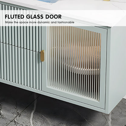 36"- 72" Floating Bath Vanity Set with Smart Defogging Medicine Cabinet and Single Basin