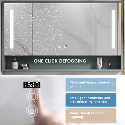 36"- 72" Floating Bath Vanity Set with Smart Defogging Medicine Cabinet and Single Basin