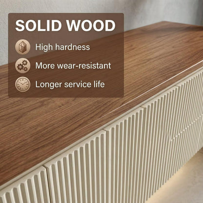 36”-58”Modern Wall Mounted Bathroom Vanity with Wood Top & Brass Hardware