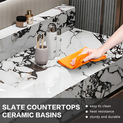 36"- 64" Single Bathroom Vanity Set with Smart Led Mirror and Ceramic Basin