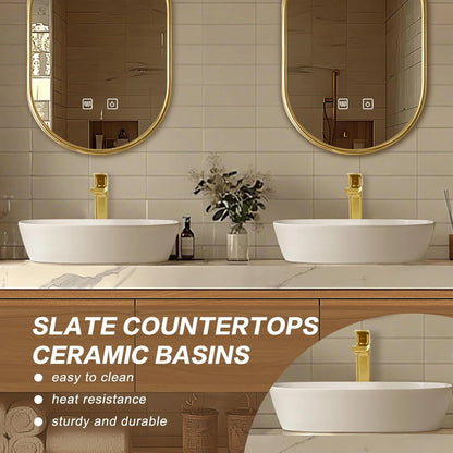 60” - 96” Solid Wood Bathroom Vanity with Above-Counter Double Sinks