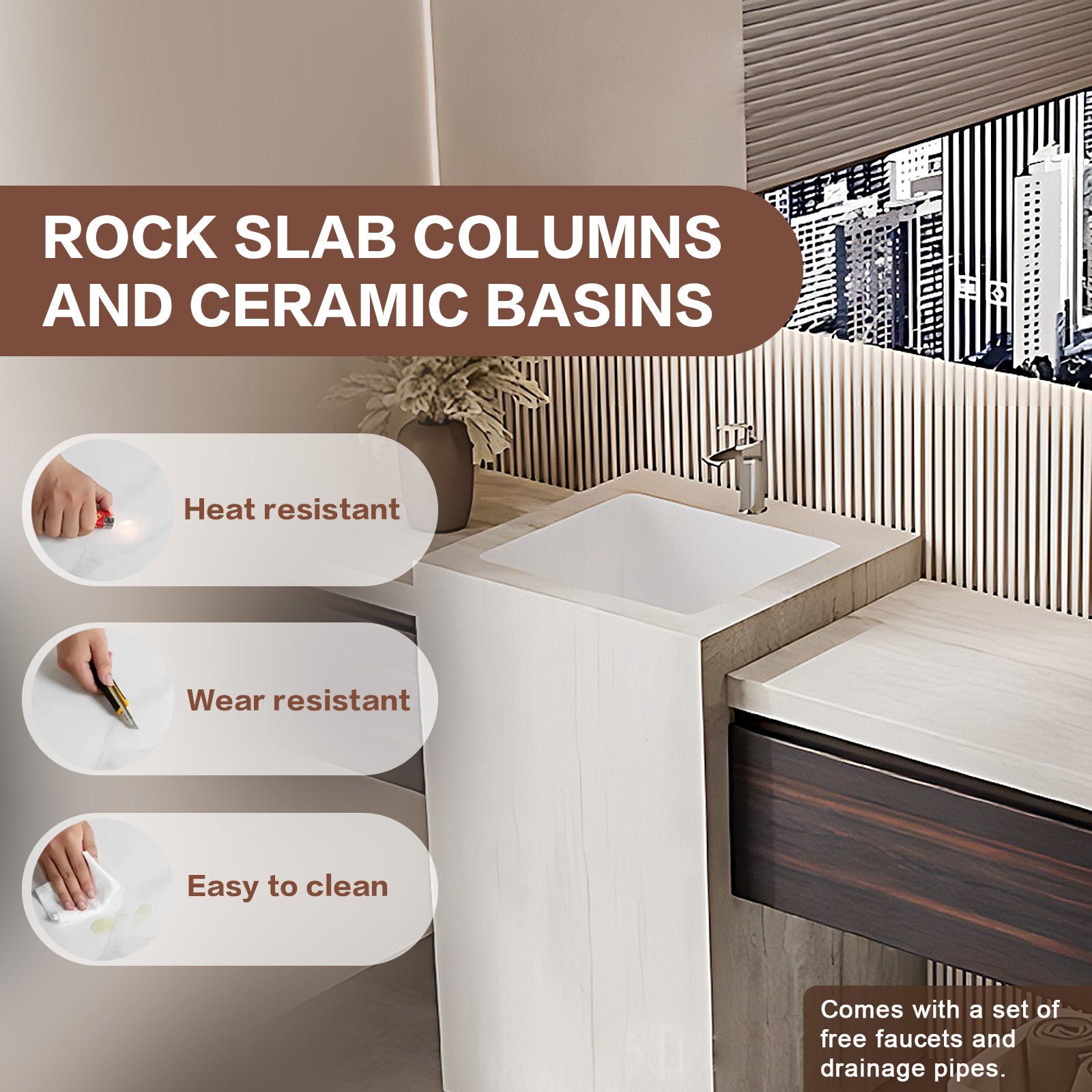 56"-80" Modern stylish bath vanity big smart mirror solid wood waterproof material
