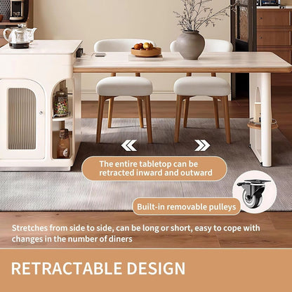 65” - 81” Spacious Versatile Kitchen Island Includes Storage Base & Open Shelf (No Chair)