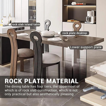 92” - 100” Movable Kitchen Island Includes Open Storage Cabinet & Gradient Table Legs (No Chair)