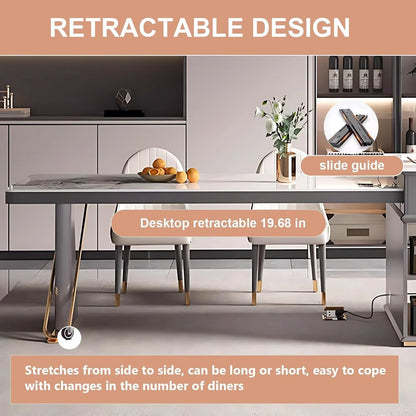 63” - 95” Practical Modern Kitchen Island with Large Storage Space & Trapezoidal Base (No Chair)