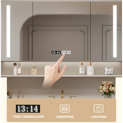 36"- 78" Freestanding Vanity Set for Bathroom with Large Storage Mirror Cabinet and Sink
