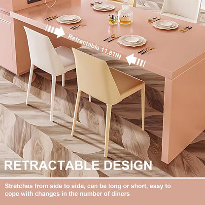 94” - 102” Modern Simple Kitchen Island Includes Unique Shade of Pink (No Chair)