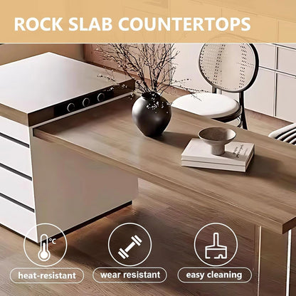 94” - 102” Simple Elegant Kitchen Island Includes Storage Drawers & Socket (No Chair)