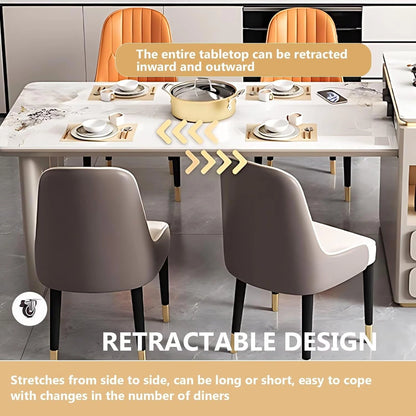 81” - 96” Light Luxury Kitchen Island Includes Invisible Light Strip Design (No Chair)