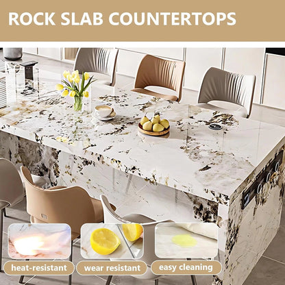 59” - 79” Unique Elegant Kitchen Island Includes Unique Texture Design (No Chair)