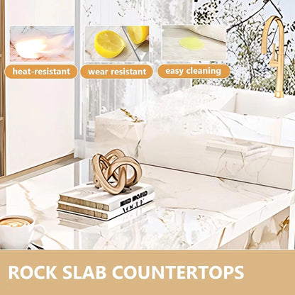 94” - 102” Luxury Exquisite Kitchen Island Includes Irregular Stainless Table Legs (No Chair)