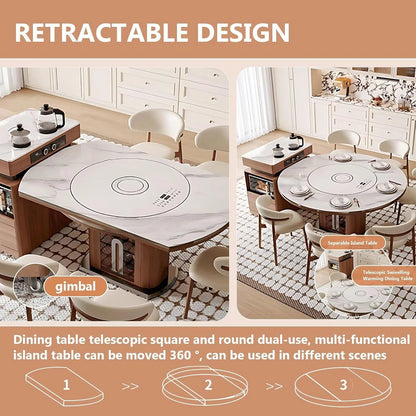 87” - 93” Spacious Practical Kitchen Island Includes Multi-Shape Tabletop (No Chair)
