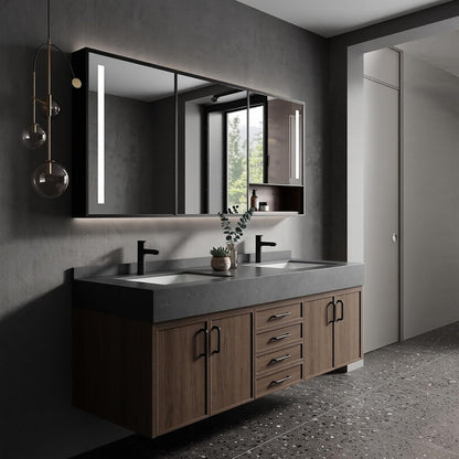 52‘’-110‘’ Luxurious Bathroom Vanity with Double Sinks Includes Wide Frame